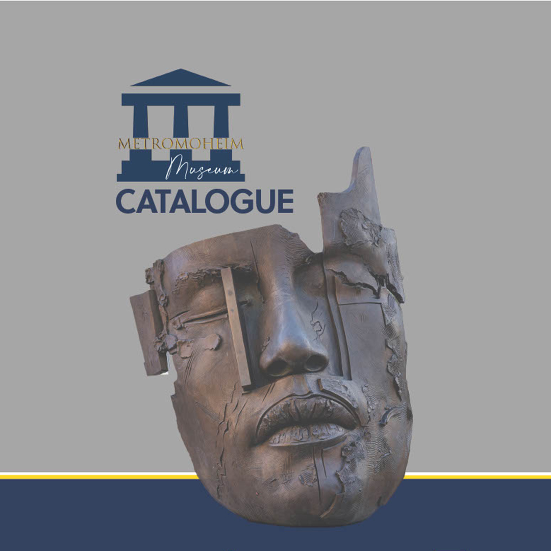 A partial face made of clay-like materials.